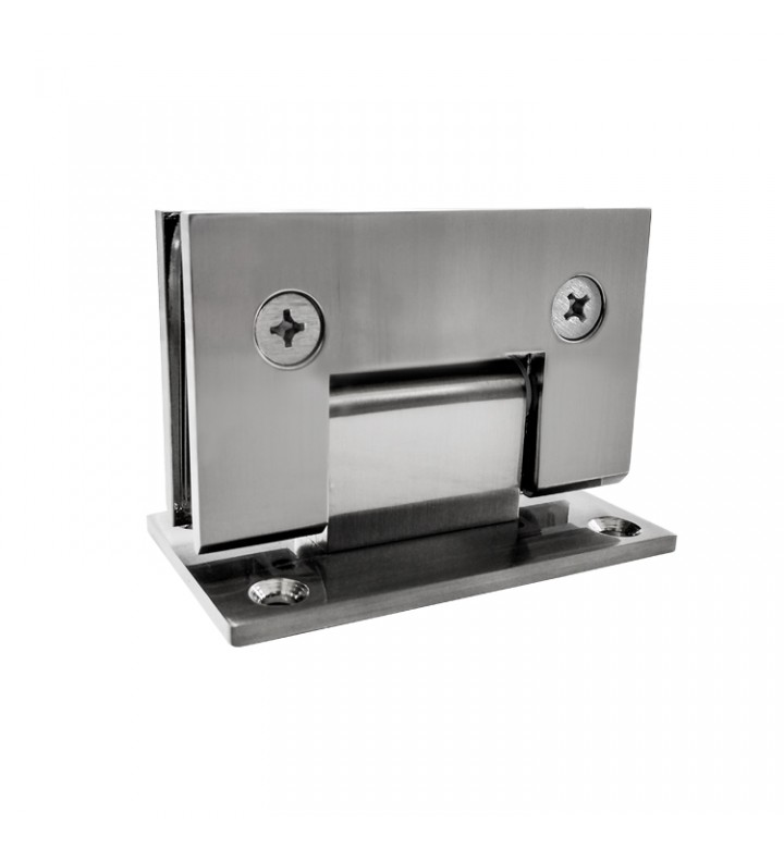 90° Wall Mount Full Back Plate Hinge - Solid Brass | Vetroglass